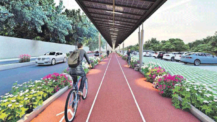 Cycle-Track-in-hyderabad-with-solar-roof